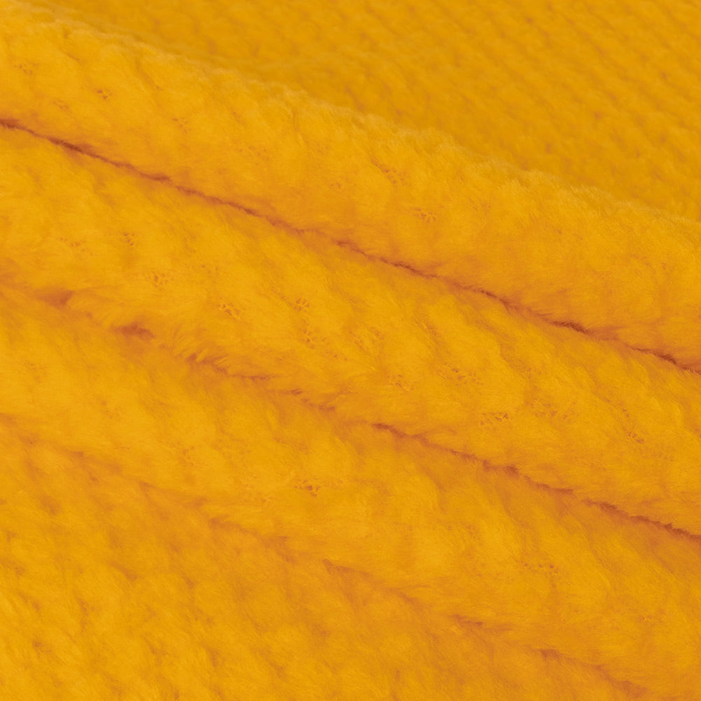 Citrus Plush Polyester Bubble Fleece