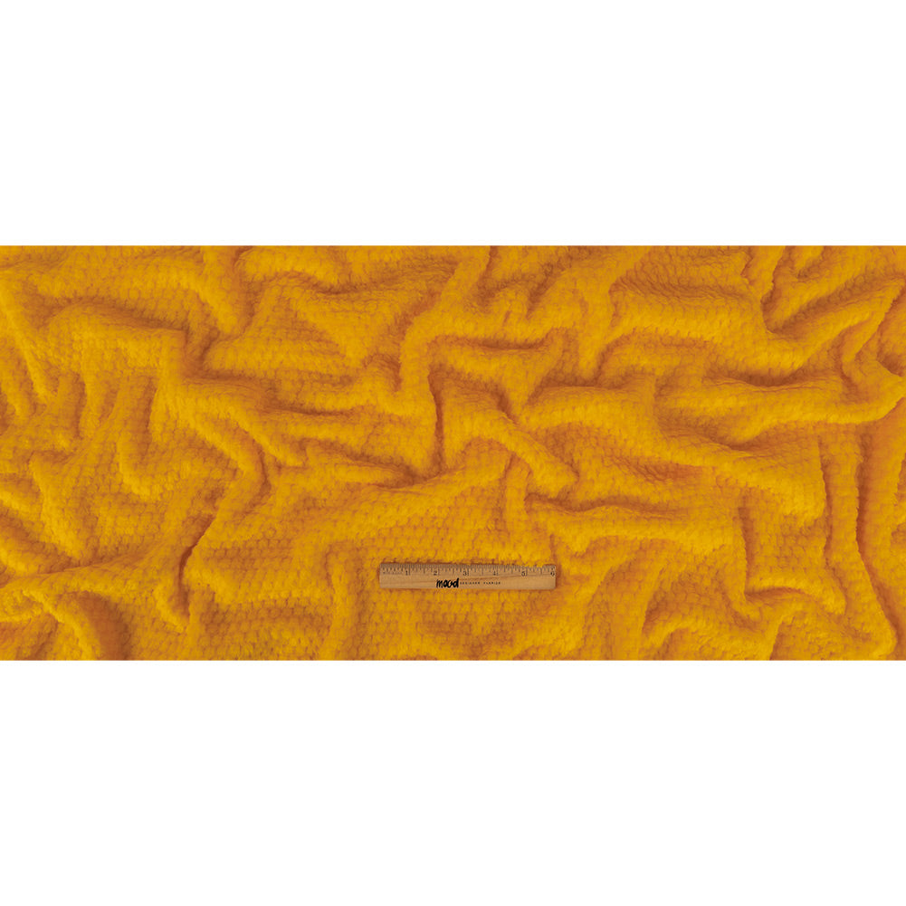 Citrus Plush Polyester Bubble Fleece