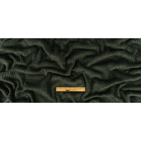 Darkest Spruce Plush Polyester Bubble Fleece