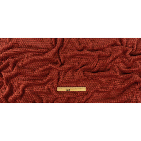 Sun Dried Tomato Plush Polyester Bubble Fleece