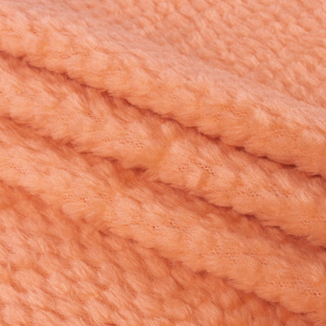 Papaya Punch Plush Polyester Bubble Fleece