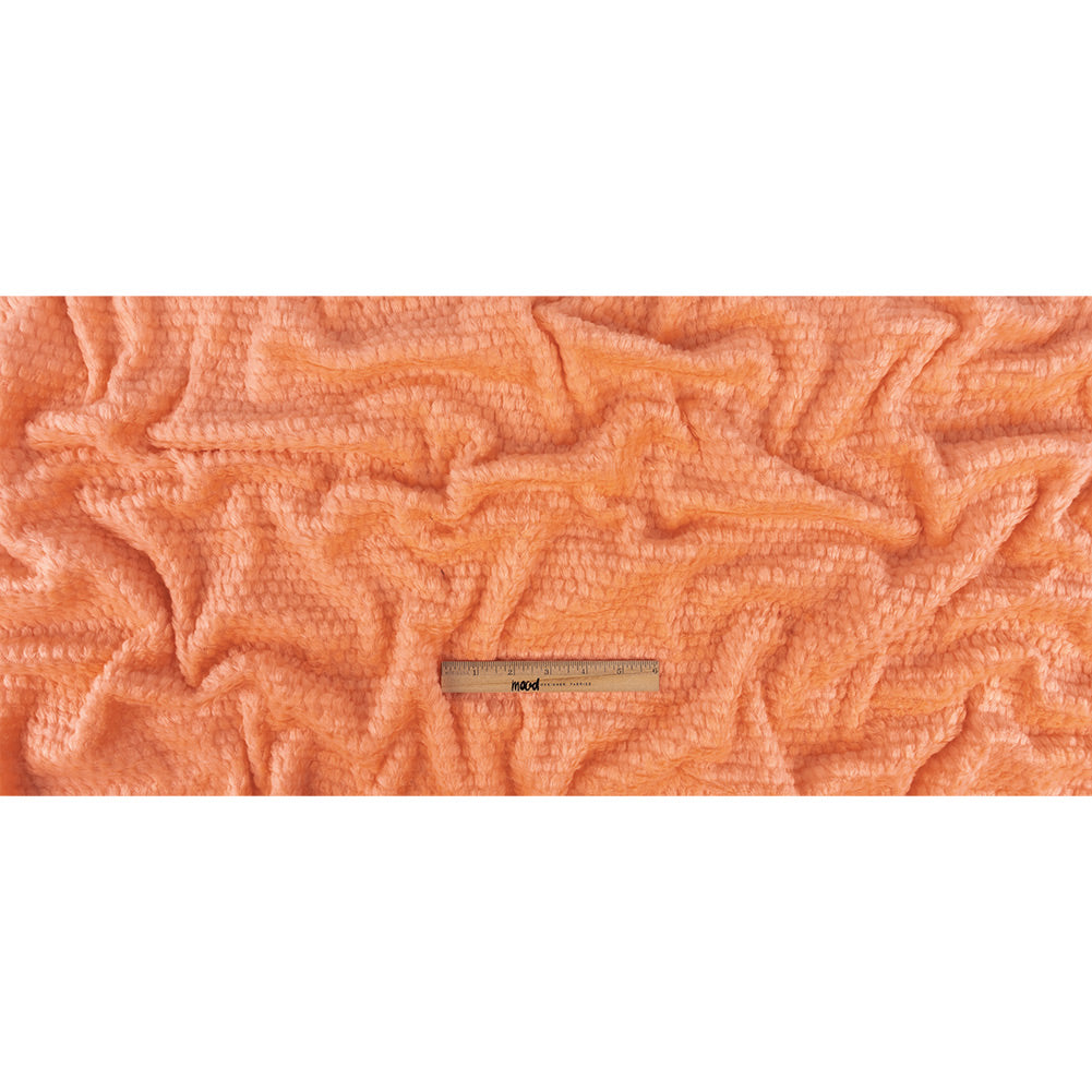 Papaya Punch Plush Polyester Bubble Fleece