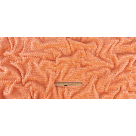 Papaya Punch Plush Polyester Bubble Fleece