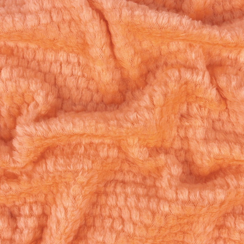 Papaya Punch Plush Polyester Bubble Fleece