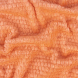 Papaya Punch Plush Polyester Bubble Fleece