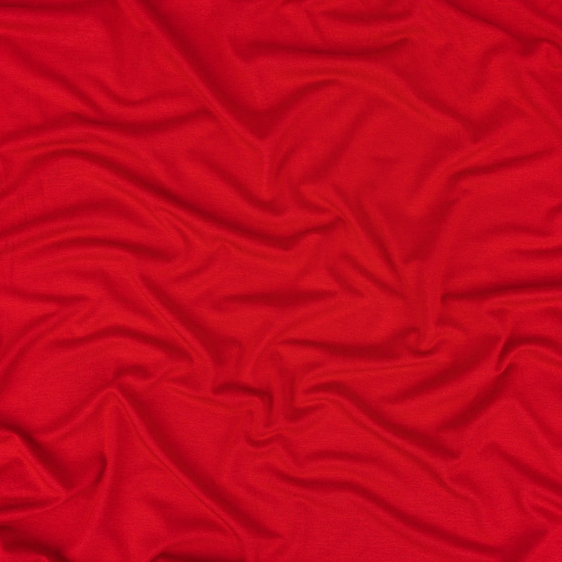 Red Stretch Rayon and Spandex Jersey