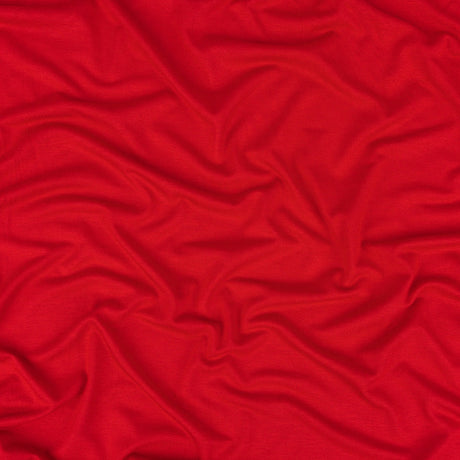 Red Stretch Rayon and Spandex Jersey