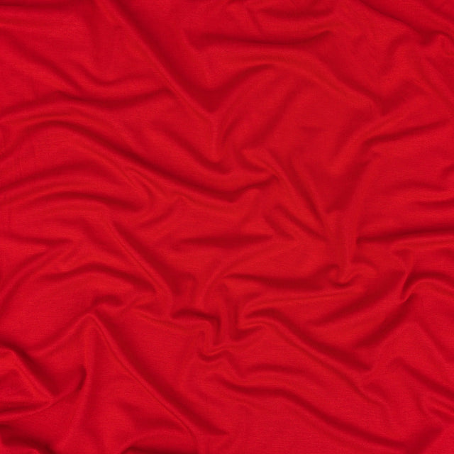 Red Stretch Rayon and Spandex Jersey