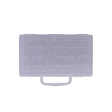 Plastic Organizer with 64 2" Flip Boxes and Labels - 8.5" x 5"