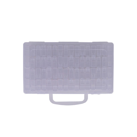 Plastic Organizer with 64 2" Flip Boxes and Labels - 8.5" x 5"