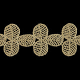 Greige Leafy Cotton Blend Venise Lace Trim - 1.375"