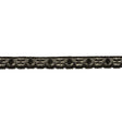 Black Abstracted Floral Cotton Blend Lace Trim - 0.75"