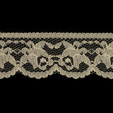 Tofu Rose Buds Scalloped Lace Trim - 1.375"