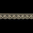 Tofu Rose Buds Scalloped Lace Trim - 1.375"