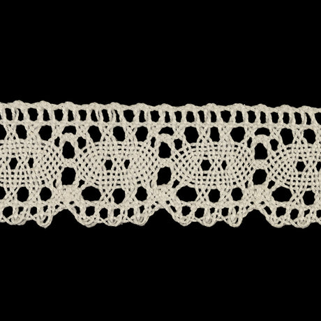 White Abstract Cluny Lace Trim - 1.25"