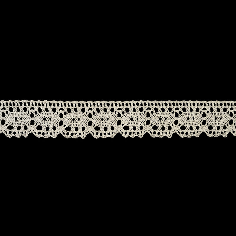 White Abstract Cluny Lace Trim - 1.25"