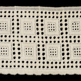 White Windows Venise Lace Trim with Scalloped Edge - 3"