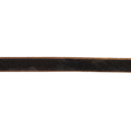 Toffee Single Face Velvet Ribbon - 0.375"