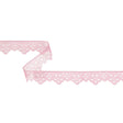 Shimmering Pink Scalloped Burnout Organza Trim - 1"
