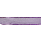 Purple Sheer Woven Ribbon with Wired Edges - 0.75"
