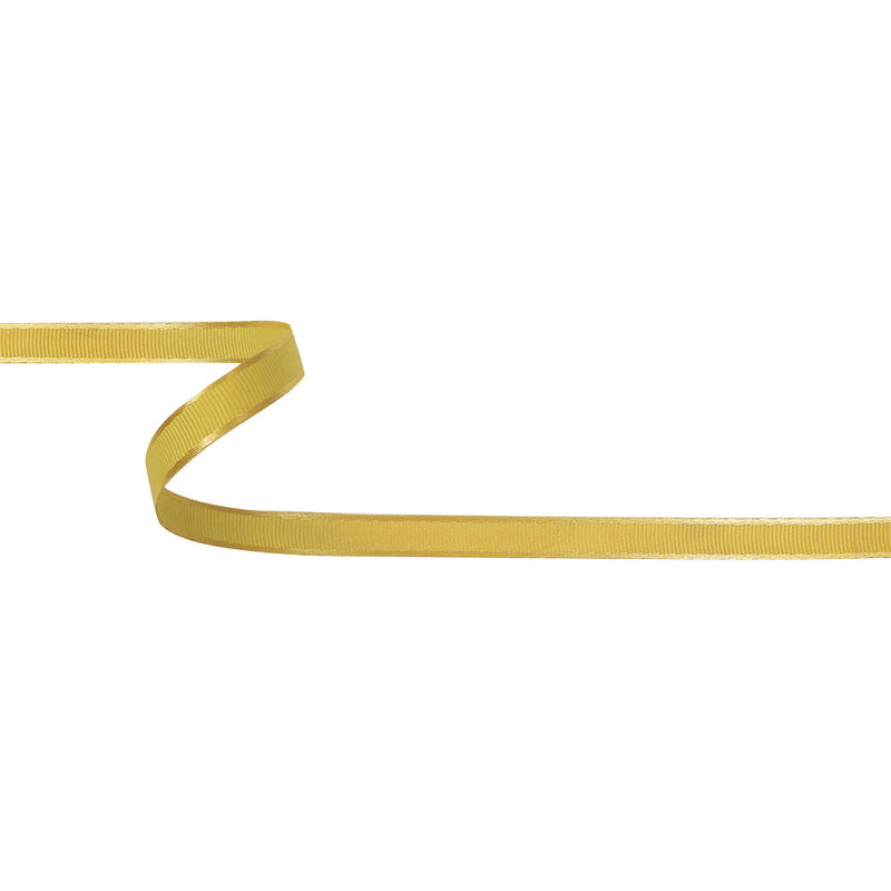 Yellow Satin-Edged Grosgrain Ribbon - 0.375"