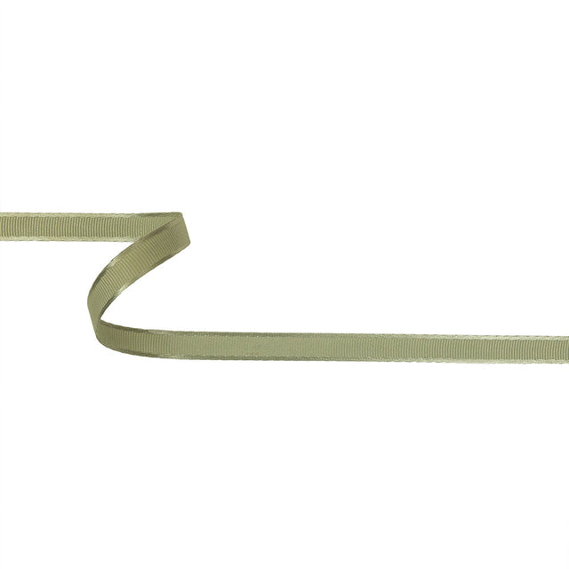 Swamp Satin-Edged Grosgrain Ribbon - 0.375"