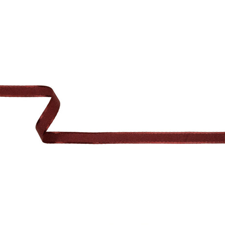 Wine Satin-Edged Grosgrain Ribbon - 0.375"