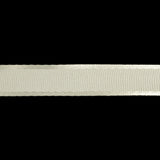 Off White Satin-Edged Grosgrain Ribbon - 0.625"