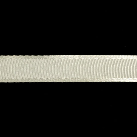 Off White Satin-Edged Grosgrain Ribbon - 0.625"