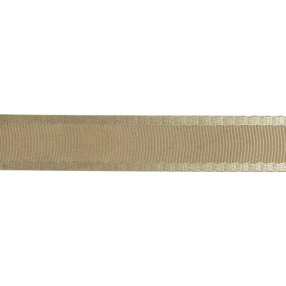 Beige Satin-Edged Grosgrain Ribbon - 0.625"
