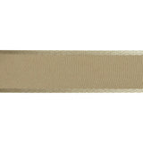 Beige Satin-Edged Grosgrain Ribbon - 1"