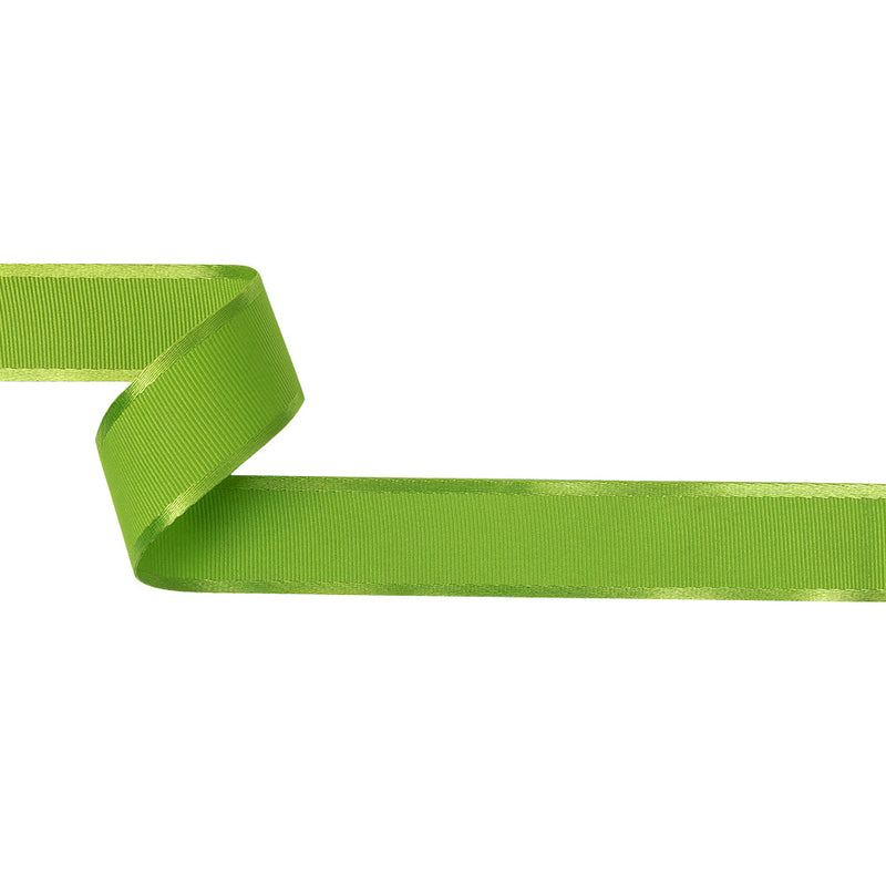 Lime Satin-Edged Grosgrain Ribbon - 1"
