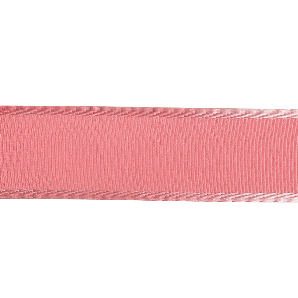Bubblegum Satin-Edged Grosgrain Ribbon - 1"