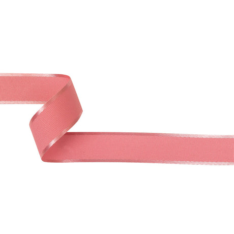 Bubblegum Satin-Edged Grosgrain Ribbon - 1"