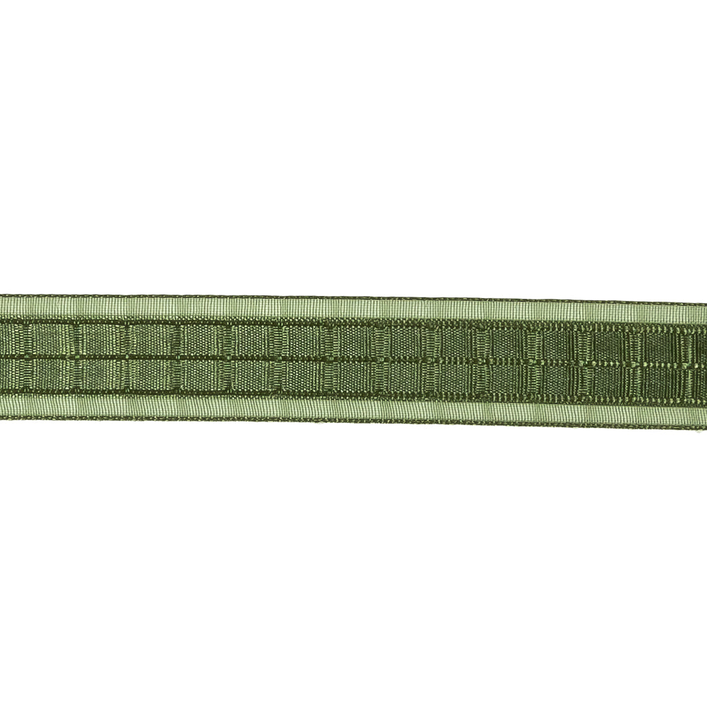 Cypress Windowpane Checks and Sheer Borders Woven Ribbon - 0.625"