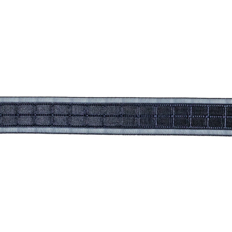Evening Blue Windowpane Checks and Sheer Borders Woven Ribbon - 0.625"