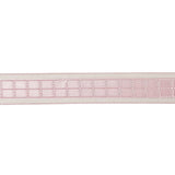 Pale Pink Windowpane Checks and Sheer Borders Woven Ribbon - 0.625"