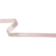 Pale Pink Windowpane Checks and Sheer Borders Woven Ribbon - 0.625"