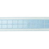 Baby Blue Windowpane Checks and Sheer Borders Woven Ribbon - 1"