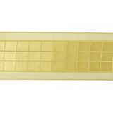 Yellow Windowpane Checks and Sheer Borders Woven Ribbon - 1.5"