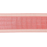 Bubblegum Pink Windowpane Checks and Sheer Borders Woven Ribbon - 1.5"