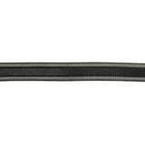 Black Woven Ribbon with Sheer Organza Borders - 0.5"