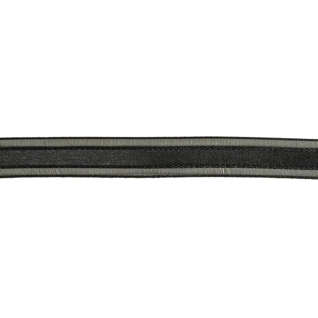 Black Woven Ribbon with Sheer Organza Borders - 0.5"