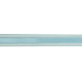 Baby Blue Woven Ribbon with Sheer Organza Borders - 0.5"