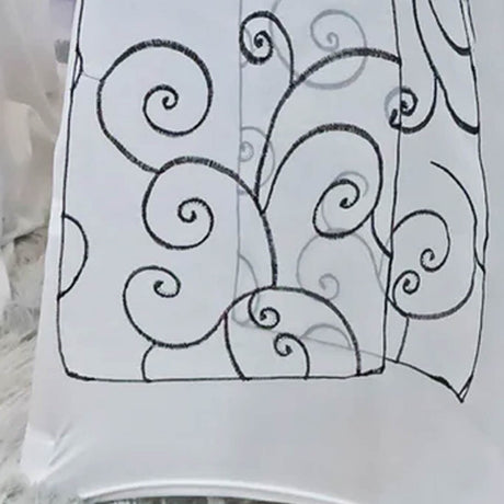 10 Pieces White Or Black Embroidered Organza Chair Sashes 8"x108" Elegant Wedding & Event Decor