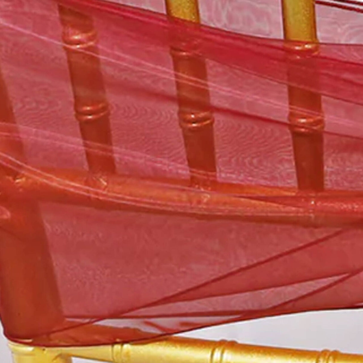 10 Pieces Burgundy Organza Chair Sashes 8"x108" Elegant Sheer Chair Decor for Weddings & Events