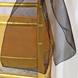 10 Pieces Black Organza Chair Sashes 8"x108" Elegant Sheer Chair Decor for Weddings & Events