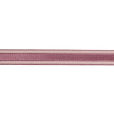 Amaranth Woven Ribbon with Sheer Organza Borders - 0.5"