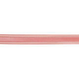Bubblegum Woven Ribbon with Sheer Organza Borders - 0.5"