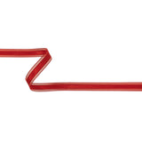 Red Woven Ribbon with Sheer Organza Borders - 0.5"